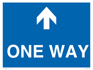 One way with up directional arrow